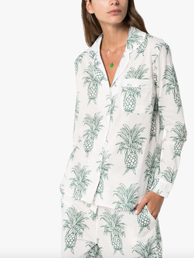howie pineapple-print cotton pyjama set
