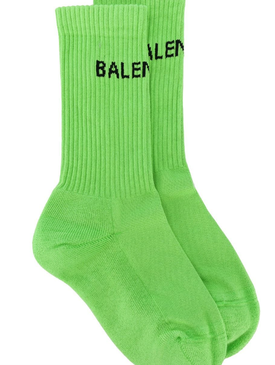 knitted socks with logo