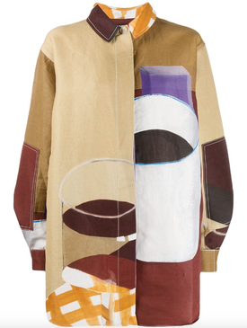 geometric print shirt